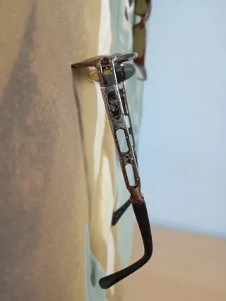 Gafas de sol vintage marrones y plateadas