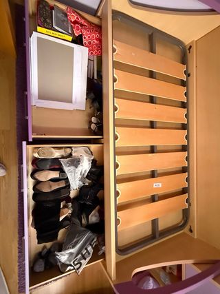 Cama nido madera y metal