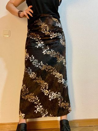 Falda larga terciopelo El Corte Inglés