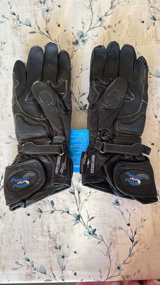 Guantes Moto Cuero Negro Talla L