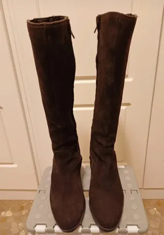 Botas de tacón marrones