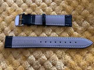 CORREA DE RELOJ DE PIEL NEGRA