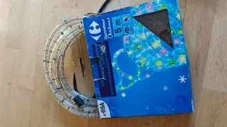 Caja adornos Navidad y luces