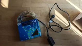 Caja adornos Navidad y luces