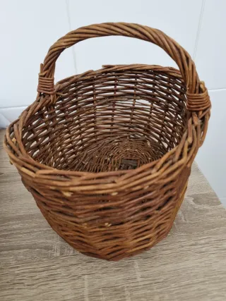 Cesta Mimbre Artesanal Ovalada