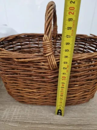 Cesta Mimbre Artesanal Ovalada