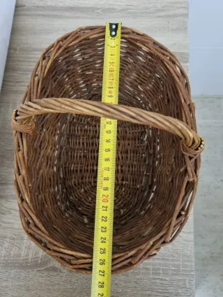 Cesta Mimbre Artesanal Ovalada