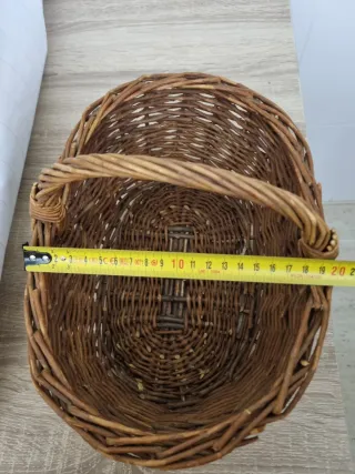 Cesta Mimbre Artesanal Ovalada