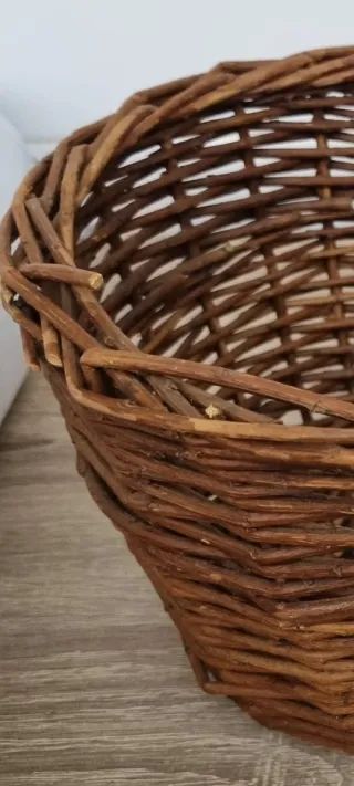 Cesta Mimbre Artesanal Ovalada