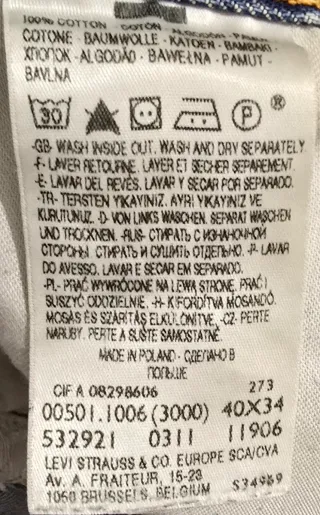 Vaqueros hombre azul