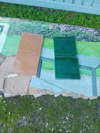 Losas de barro con color