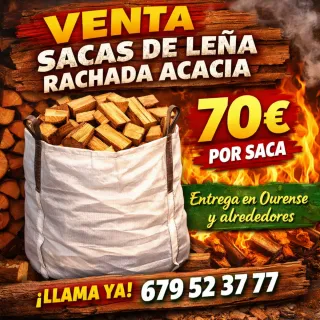 Leña Cocina o Chimenea Acacia Rachada Ourense