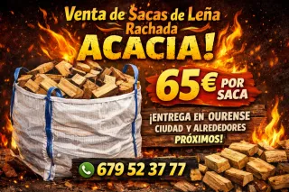 Leña Cocina o Chimenea Acacia Rachada Ourense