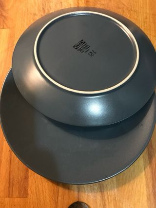 Vajilla gris 2 servicios