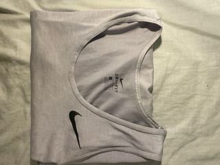 Camiseta tirantes Nike Dri-Fit gris L deportiva