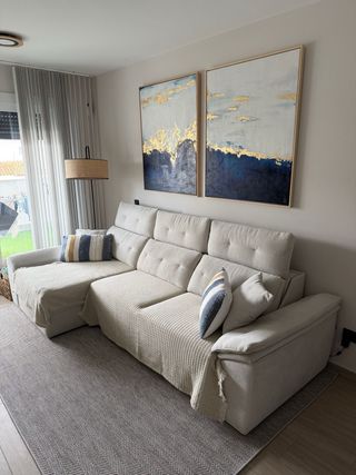 Sofá chaiselongue 296cm con motor