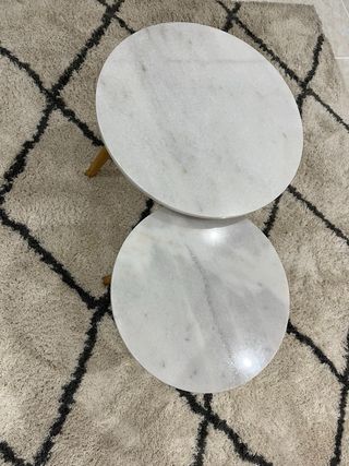 Conjunto 2 mesas mármol