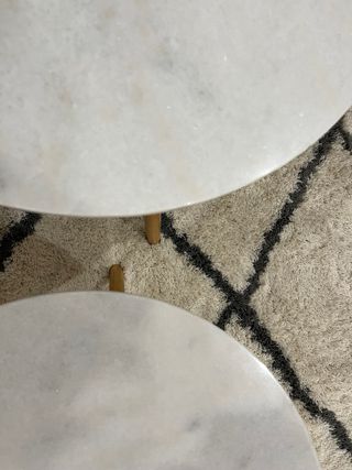 Conjunto 2 mesas mármol