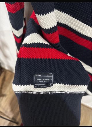 Jersey Tommy Hilfiger Rayas Azul Rojo Blanco