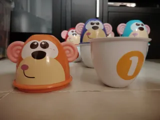 Bolos de monos de juguete