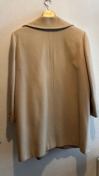 Abrigo lana crema
