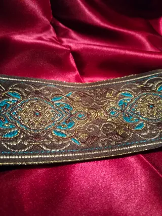 Choker tessuto jacquard retrò