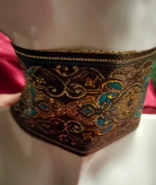 Choker tessuto jacquard retrò