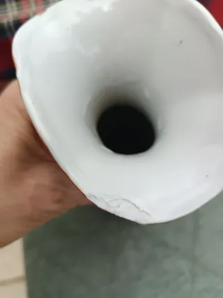 Jarrón de cerámica chino grabado a mano,