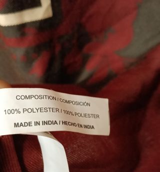 Pañuelo Dayaday Cuadrado Estampado Floral Burdeos