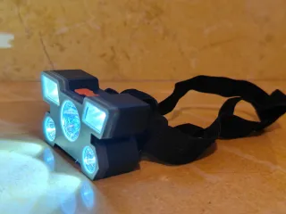 Linterna frontal 5 LED recargable Usb