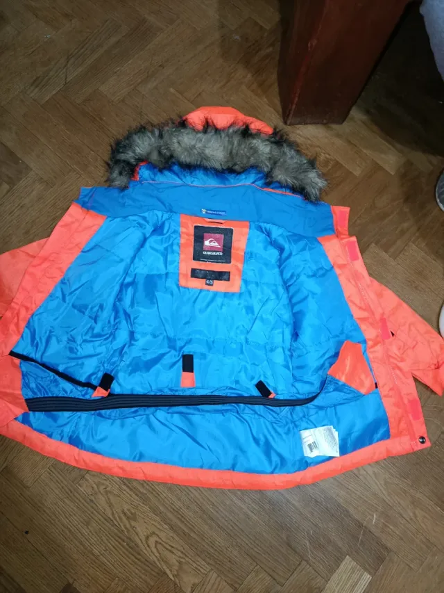 Chaqueta de Nieve Quiksilver Naranja y Azul