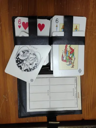 Estuche con 2 barajas de cartas poker y española