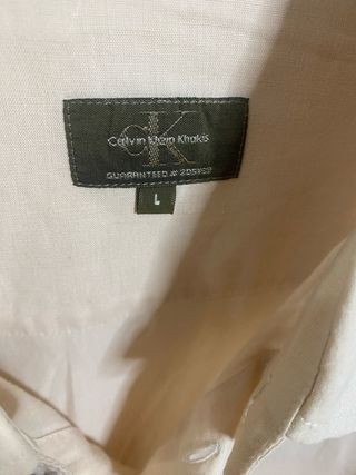 Camisa Calvin Klein Beige Talla L