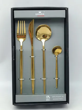 Posate Bavaria Oro Acciaio Inox 24pz