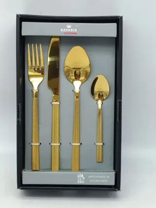 Posate Bavaria Oro Acciaio Inox 24pz