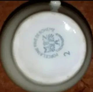 Juego de café porcelana bohemia