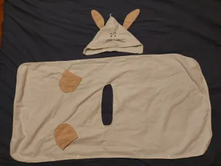 Poncho con cappuccio coniglietto