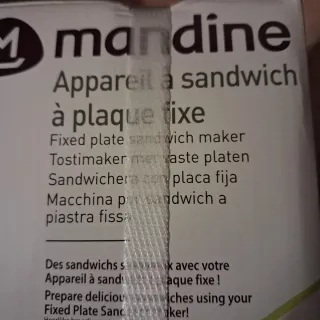 Sandwichera Mandine Placa Fija Nueva