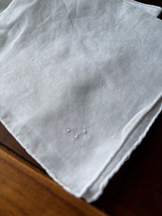 Pañuelo antiguo bordado francés