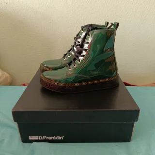 Botas D.Franklin Talla 37 Verde Charol