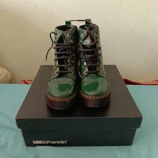 Botas D.Franklin Talla 37 Verde Charol