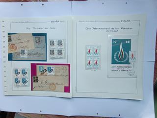 1968 MAXIMAS Y BLOQUES DE 4 CON SELLOS ESPAÑA.