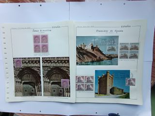 1968 MAXIMAS Y BLOQUES DE 4 CON SELLOS ESPAÑA.