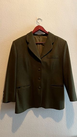 Abrigo de lana verde