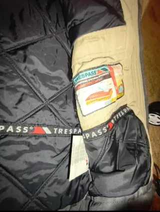 Chaqueta de nieve mujer beige y gris