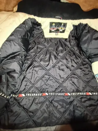 Chaqueta de nieve mujer beige y gris