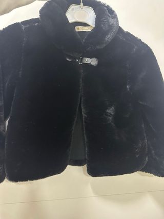 Chaquetón infantil pelo suave negro