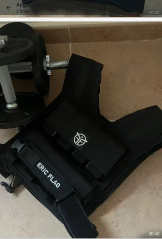 Chaleco lastre progresivo 20 kg, 16 pesas × 1,2 kg