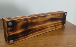 Suporte de velas em madeira