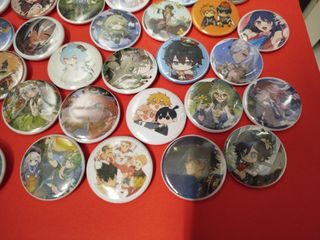Lote chapas anime estilo kawaii hechas a mano